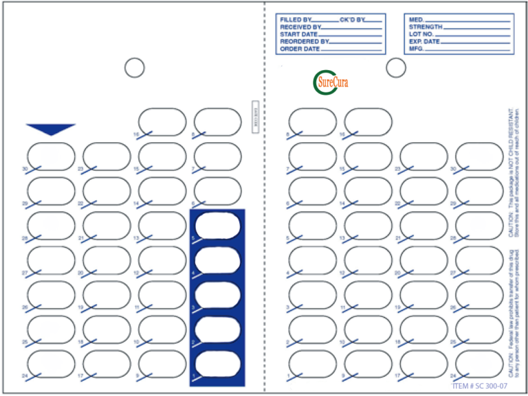 SureCura 30-Dose Heat Seal Card 300 07