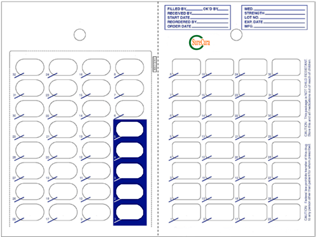 SureCura 32-Dose Select Seal Card 300 15