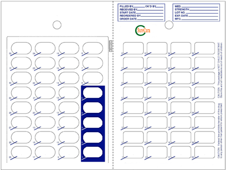SureCura 32-Dose Select Seal Card 300 15
