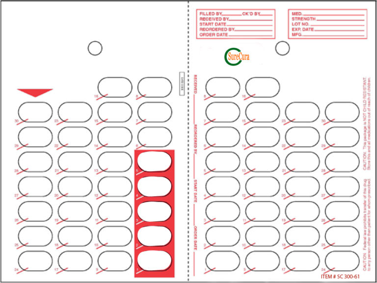 SureCura 30-Dose Trap Door Red Card 300 61