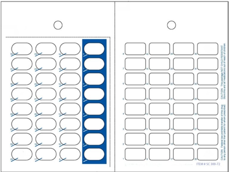 SureCura 32-Dose Med Card 300 72
